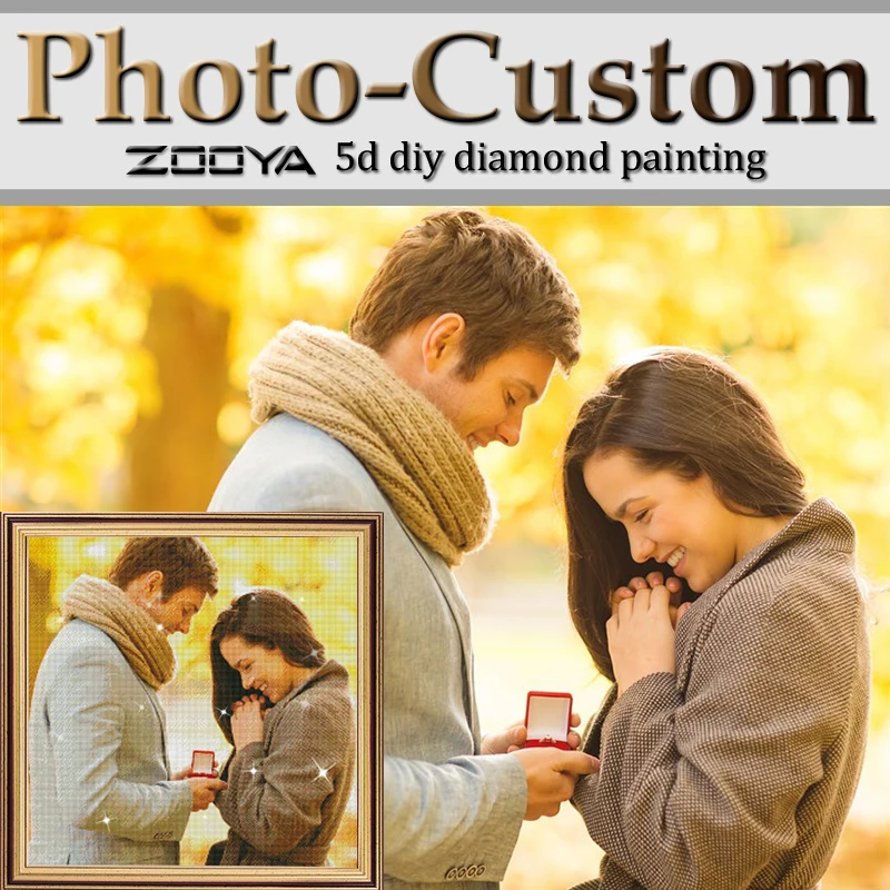 ZOOYA фото на заказ Алмазная картина 5D DIY Стразы вышивка 3D Вышивка крестом домашнее