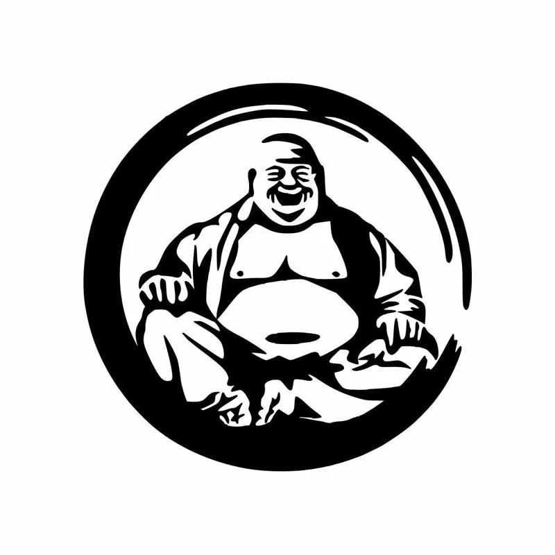 

Car Sticker Maitreya Buddhist PVC Sticker Black/silver 15.6cm * 15.6cm