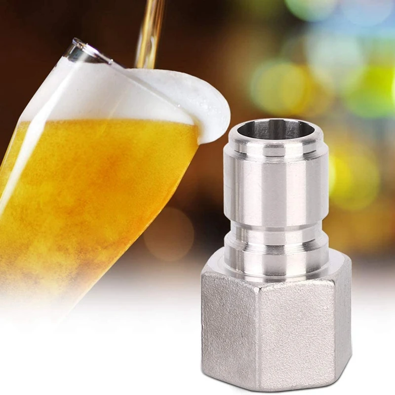 2Pcs Stainless Steel Quick Connector Homebrew Beer Keg Fitting Disconnect Conversion Kit Accessories 1/2 Inch Male | Дом и сад