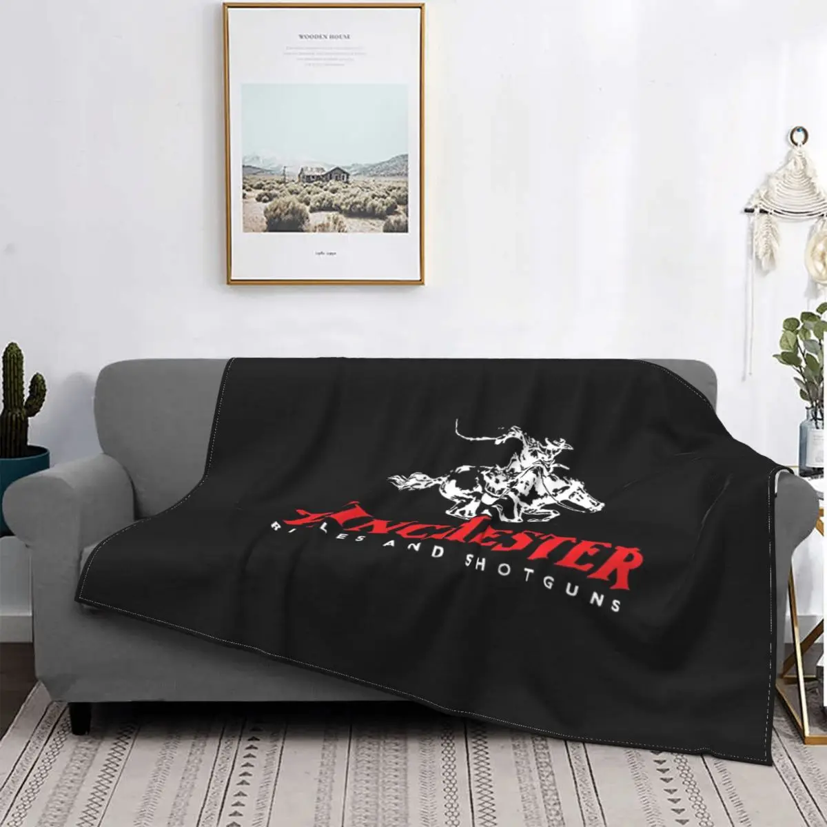 

Copia del Logo Winchester 51, colcha para cama a cuadros, toalla, manta Kawaii, funda para niños