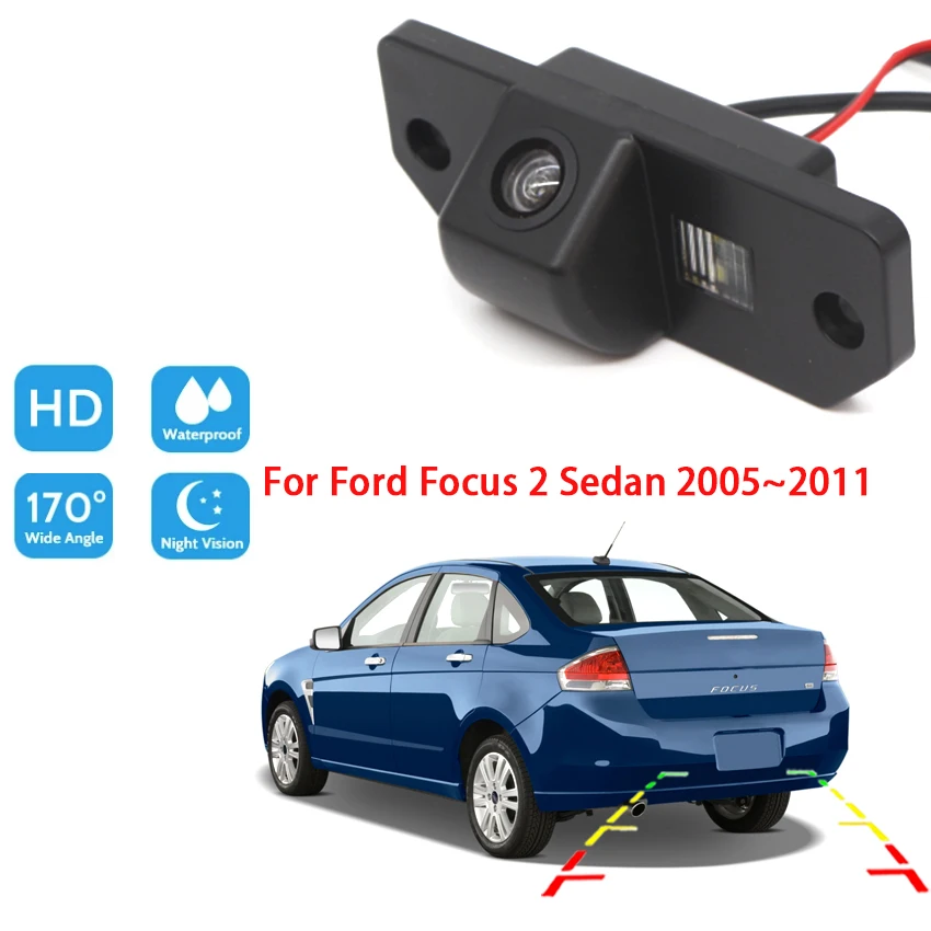

Автомобильная камера заднего вида для Ford Focus 2 Sedan 2005 2006 2007 2008 2009 2010 2011 CCD Full HD камера ночного видения