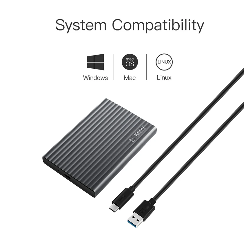 Внешний жесткий диск KESU 500 Гб 2 5 дюйма алюминиевый сплав HDD USB3.0 портативный