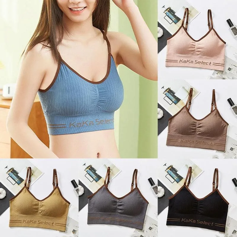 

Camisole Sexy Bra Top Women Crop Top Push Up Back U-shaped Fashion Lingerie Tops Street Bra Sports Top Crop Seamless V4F2