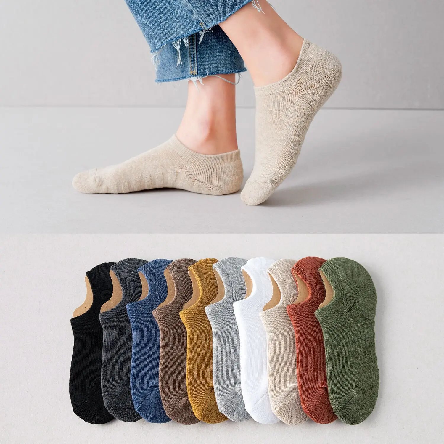 Women's Cotton Socks Invisible Socks Towel Bottom Thick Sweat Absorption Anti Slip Cotton Winter Autumn Ladies Looped Pile Sock