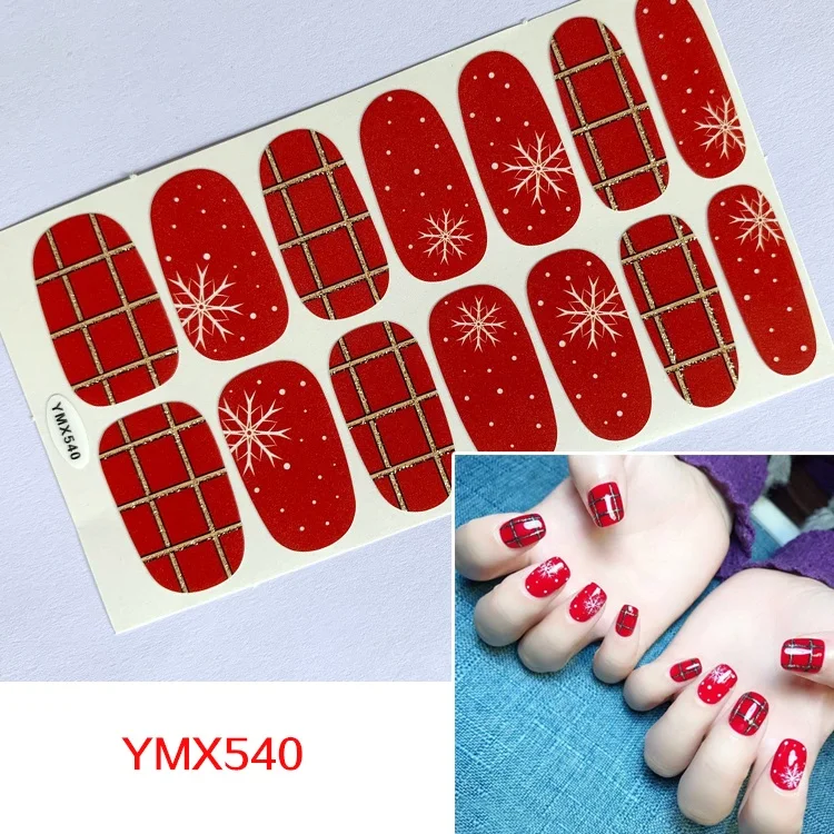 

1 Pcs Full Cover Nail Wraps Christmas Design Nail Art Stickers Winter Snow Flower Sliders Water Decals For Nails Manicure Tool