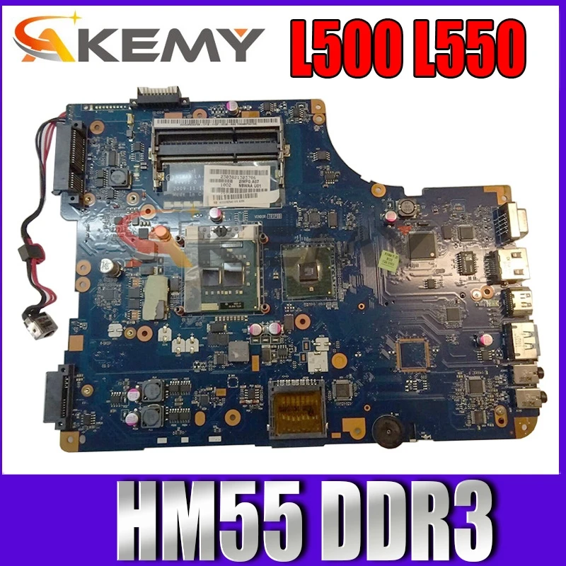 

Akemy для Toshiba Satellite L500 L550 Материнская плата ноутбука 15,6 дюймов HM55 DDR3 K000092540 NSWAA LA-5321P Бесплатная процессор