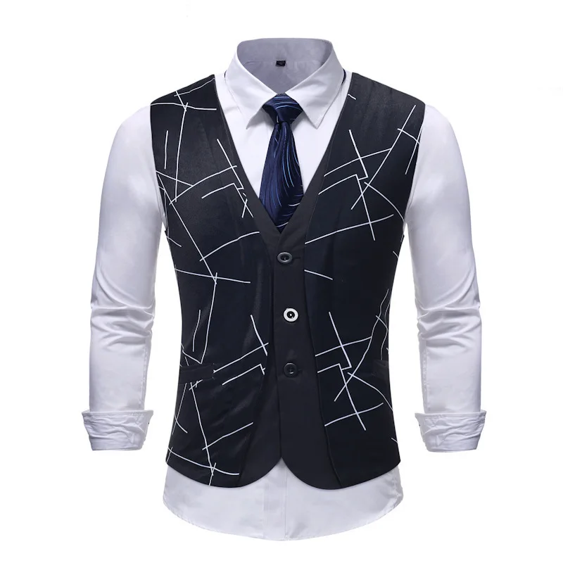 

Casual Fashion Men Vests Slim Fit Soft Creative Striped Latest Coat Design Vest Gifts Erkekler Yelekler Winter Jacket Men Ec50mj