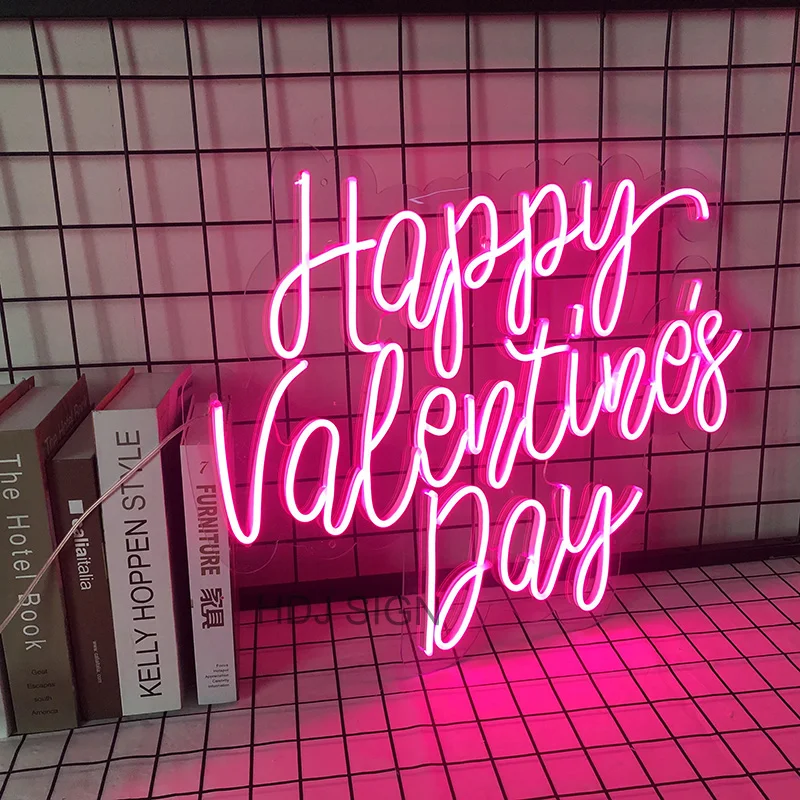 

HDJSign Flamingo led neon sign phrase Transparen led pink blue Custom light neones display home wall decor