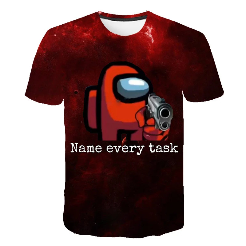 

2020 3D Printing Harajuku Among Us Graphic Funny Summer T-Shirt Hip Hop Streetwear Cool T-shirt Cute Anime Cartoons Graphic Top