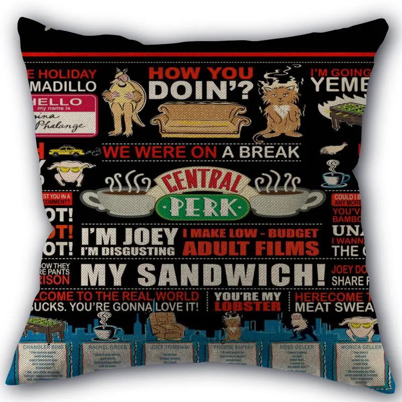 Изготовленный На Заказ сериал друзья Наволочка из хлопка и льна ткань домашний