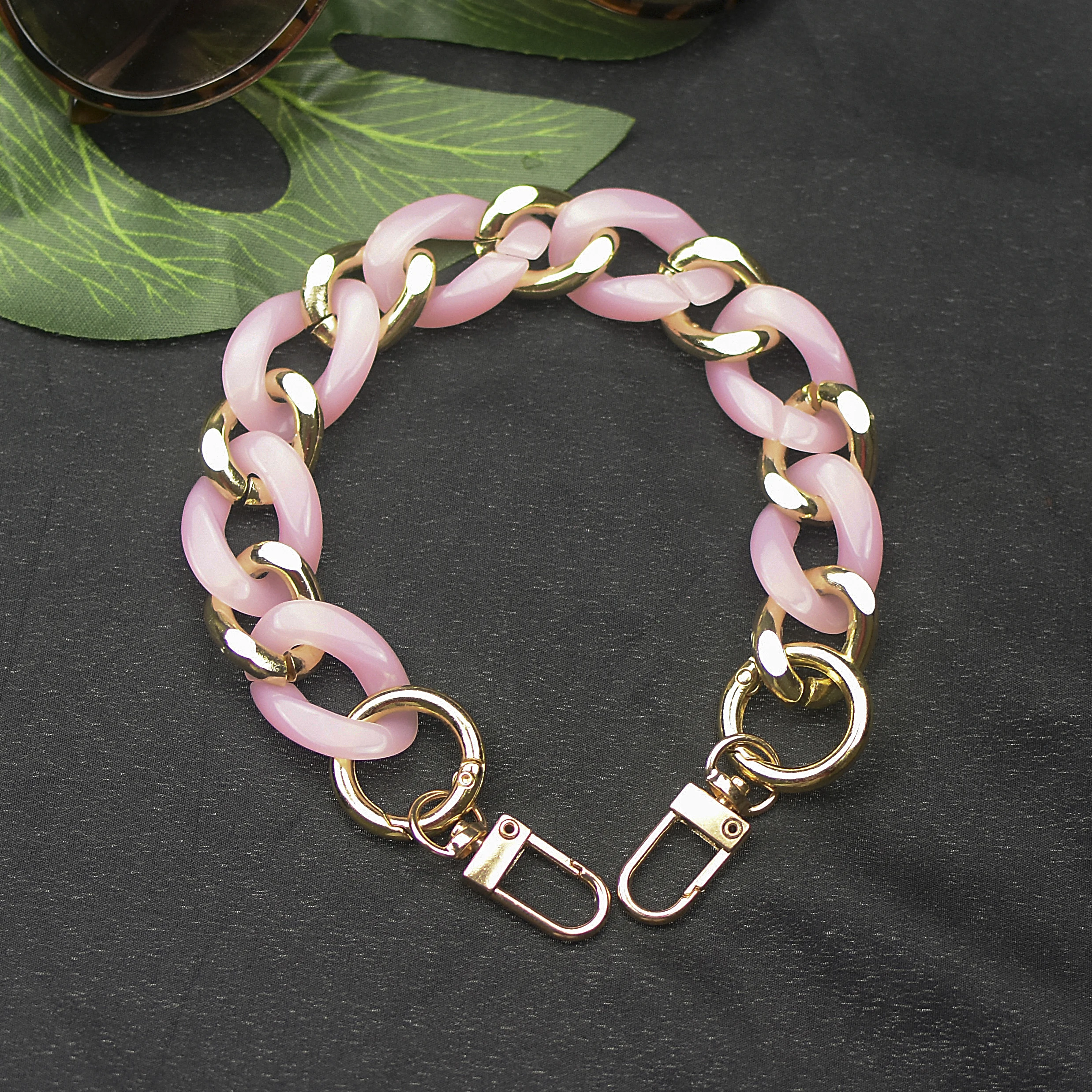 Женский ремешок сделай сам для сумочки с верхней ручкой полосатая яркая цепочка