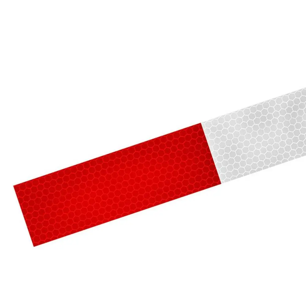 Car Reflective Film Warning Tape Truck Annual Inspection Crystal Color Grid Strip Red And White Stickers | Автомобили и мотоциклы