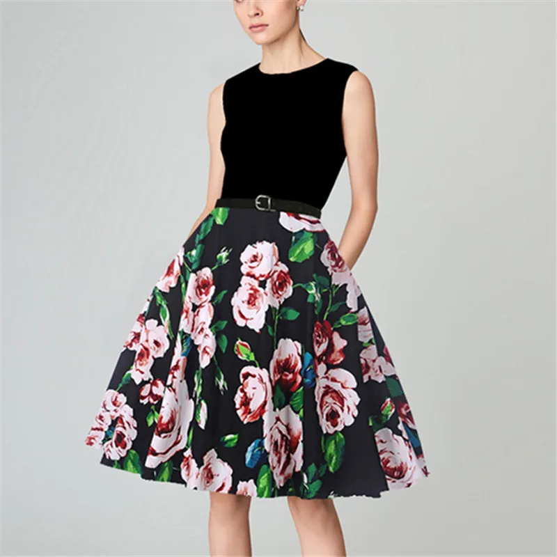 YELITE S ~ 5XL платье в стиле Одри Хепберн грациозное женское приталенное винтажное с