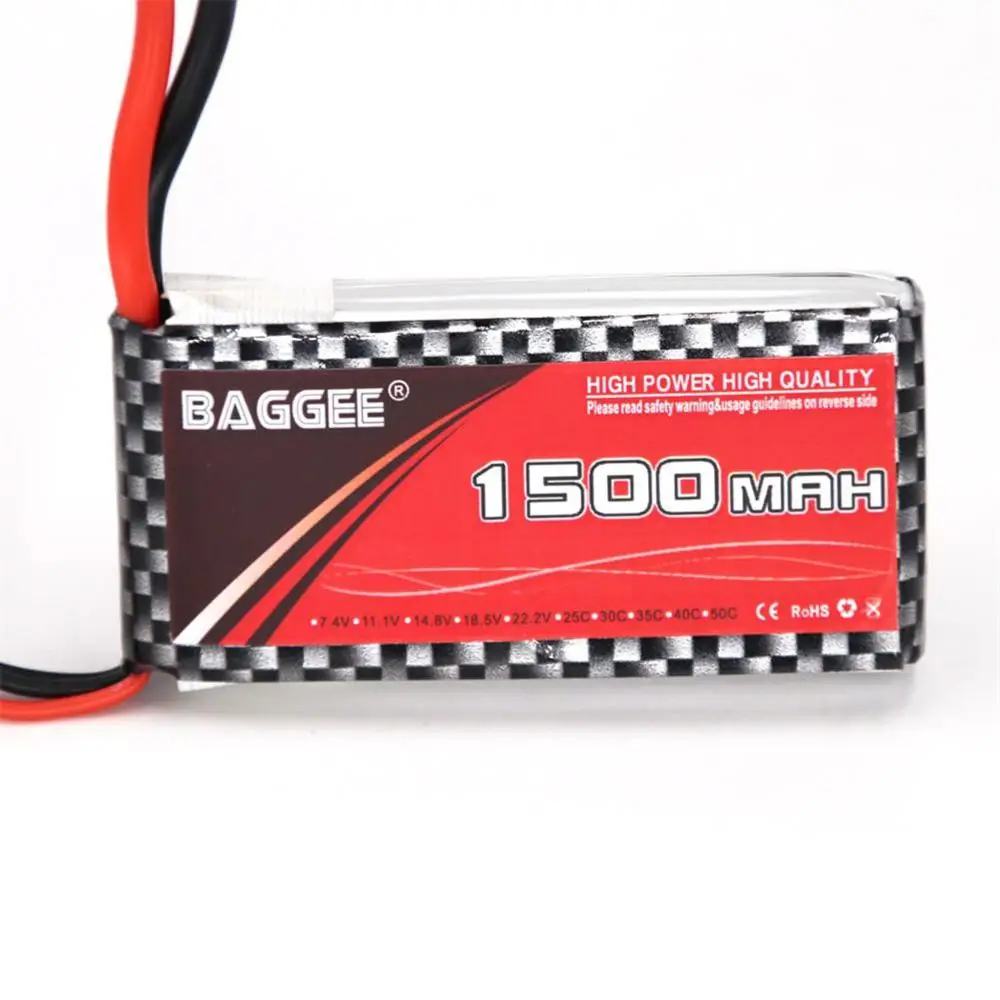 1/2шт BAGGEE высокая скорость разряда 25C 2S 7 4 V 1500MAH литиевая батарея совместима для