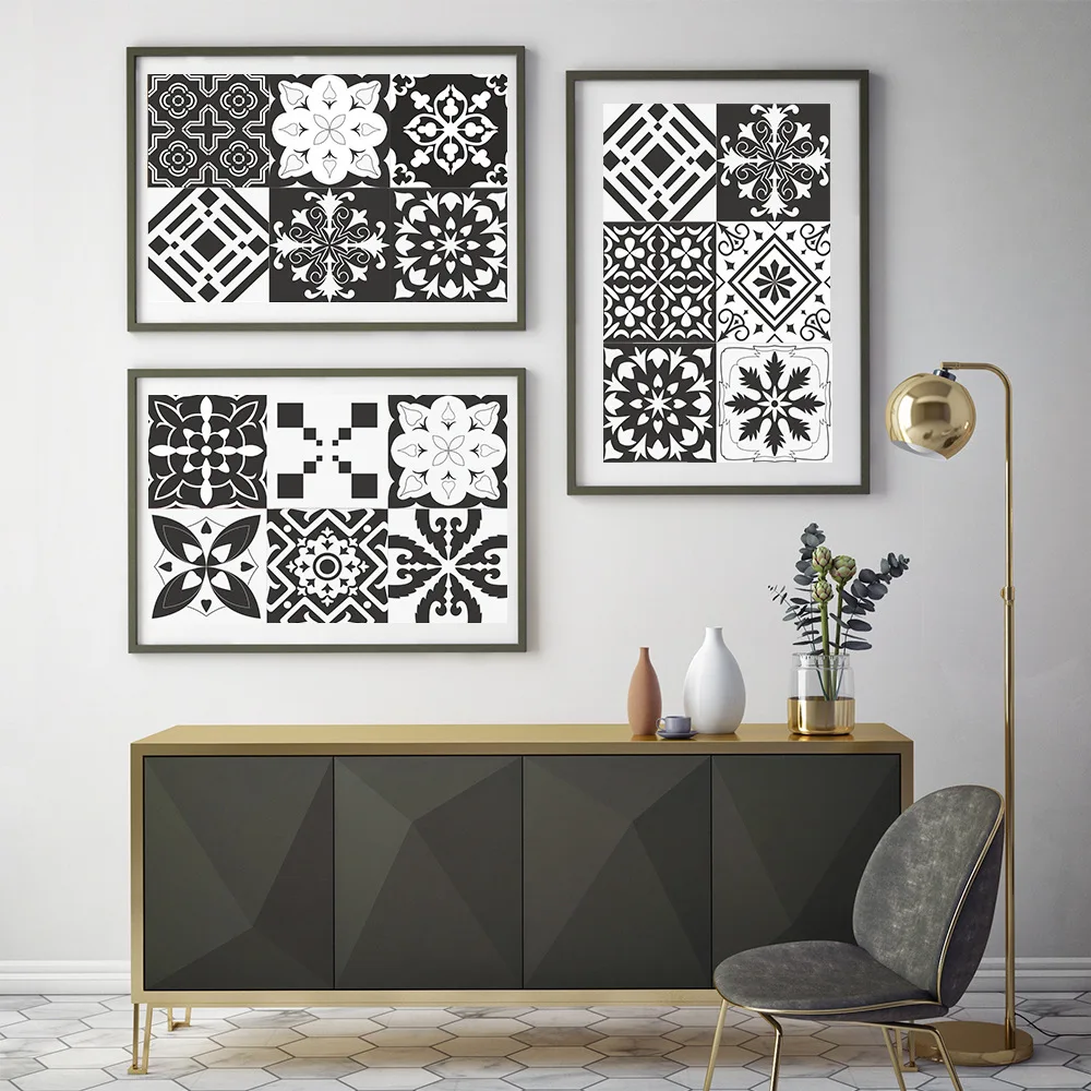 7 шт./компл. многофункциональные напольные наклейки традиционные плитки