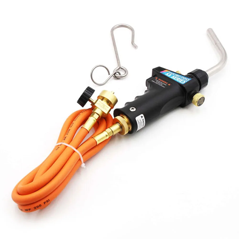 

MAPP Electronic Ignition Welding Torches Flames Adjustable Brazing Tool with Flames Lock and Children Safety Lock Function