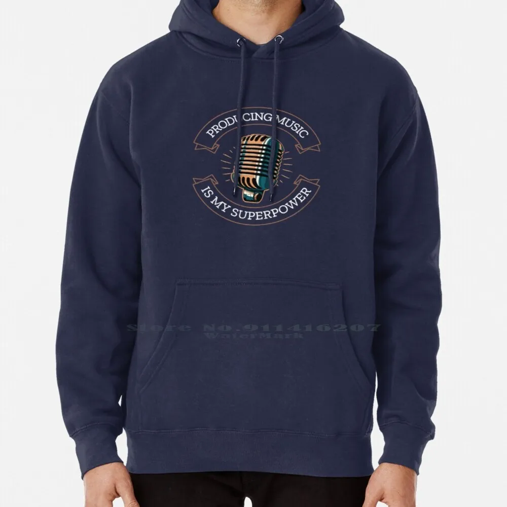 

Music Production Is My Superpower Hoodie Sweater 6xl Cotton Microphone Funny Music Ableton Live Logic Pro Fl Studio Engineer Dj