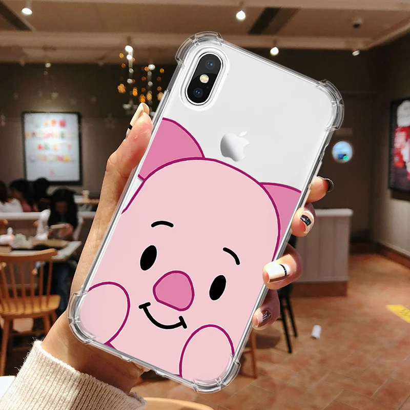 Противоударная подушка безопасности для чехол для телефона для iPhone 6 S 6 S Plus 7 8 Plus X XS XR 11 Pro Max 5 5S SE мягкий, симпатичный, из ТПУ чехол для Coque iPhone X чехол - Цвет: PJZHU