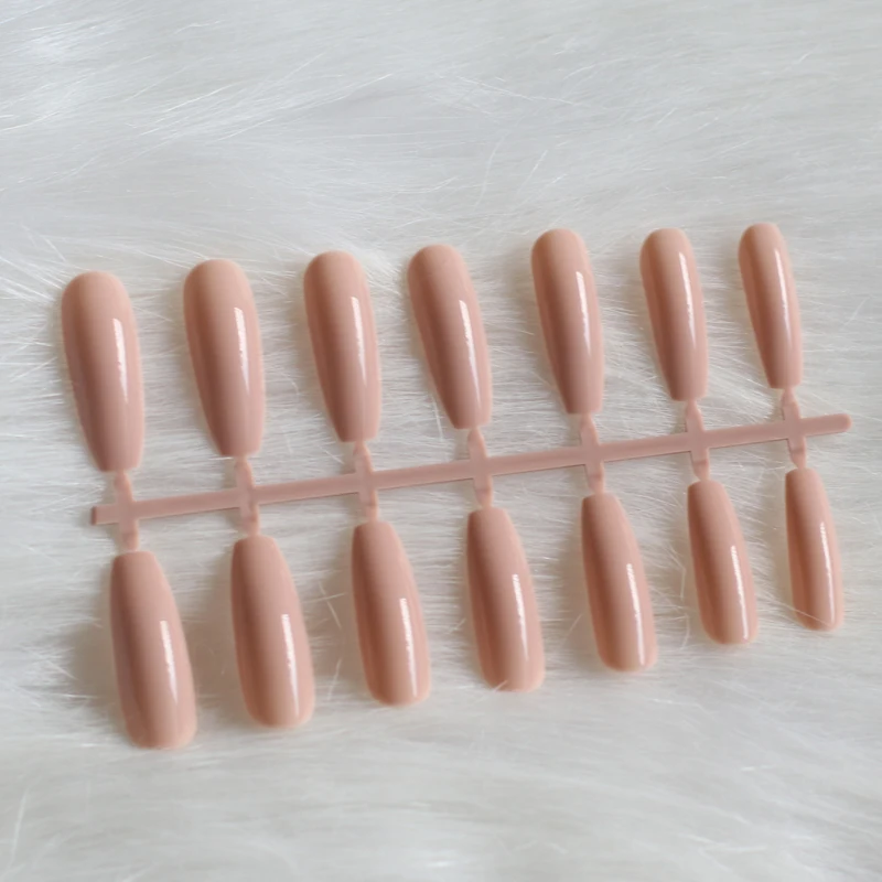 24 шт. новые модные и популярные накладные ногти карамельного цвета очень длинные