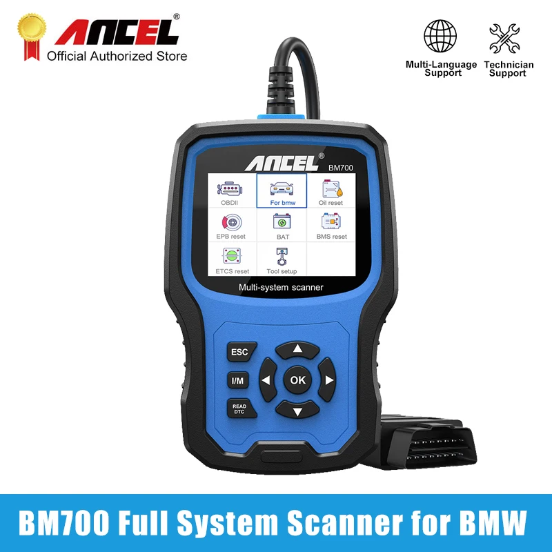 Диагностический сканер ANCEL BM700 полной система OBD2 для E46 E60 E39 SAS подушка