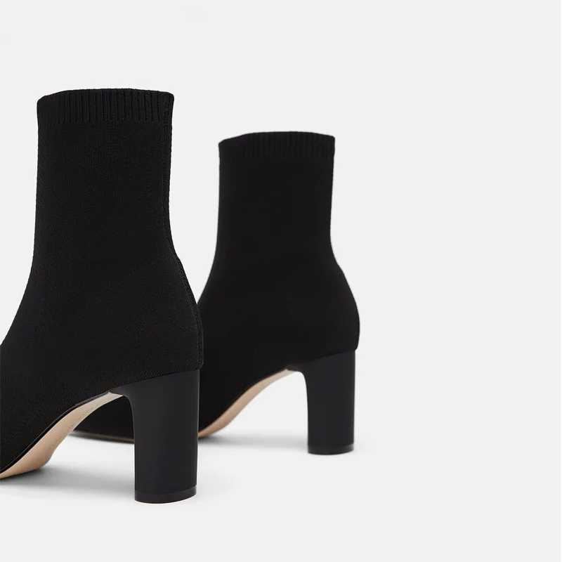 Женская обувь новинка 2019 брендовая зимняя женские ботильоны на высоком каблуке