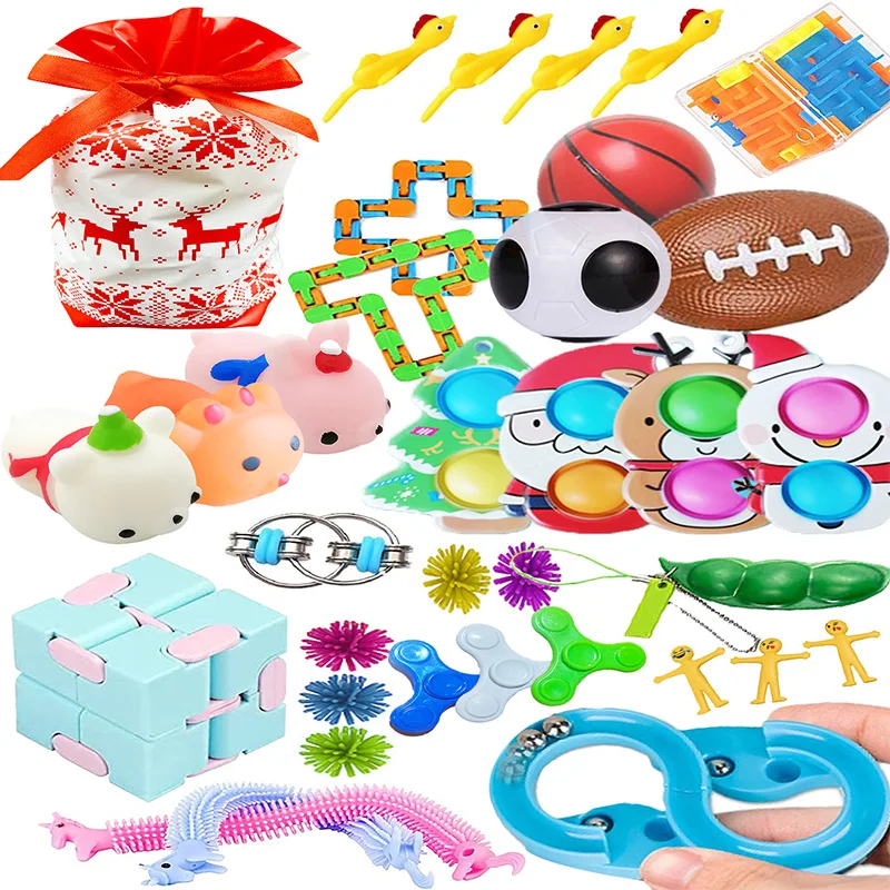 Christmas Fidget Toys AntiStress Set Stretchy Strings Push Gift Adults Children Squishy Sensory Antistress Relief Figet Toys enlarge