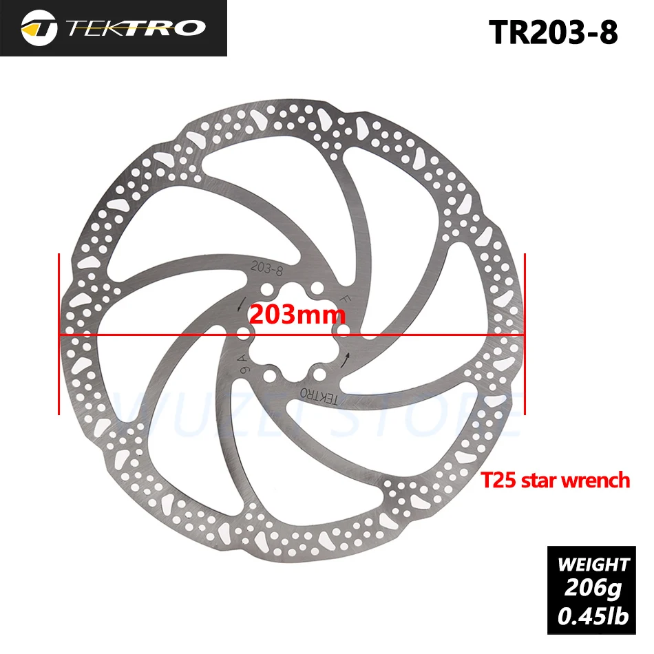 

TEKTRO Bike Rotor 160mm 180mm 203mm Mountain Bicycle Hydraulic Disc Brake Rotors Boxed For MTB Road Foldable Cycling
