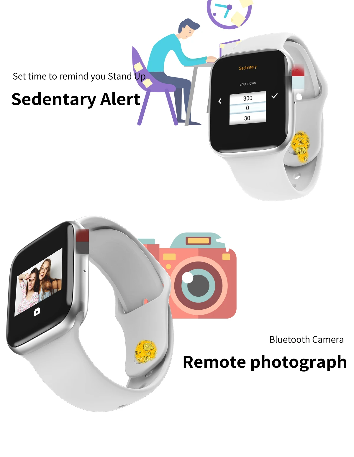 Умные часы UTELITE iwo 8 lite, Bluetooth, ECG, напоминание о звонках, умные часы, спортивные, фитнес-трекер, музыкальные часы, 4 для мужчин и женщин