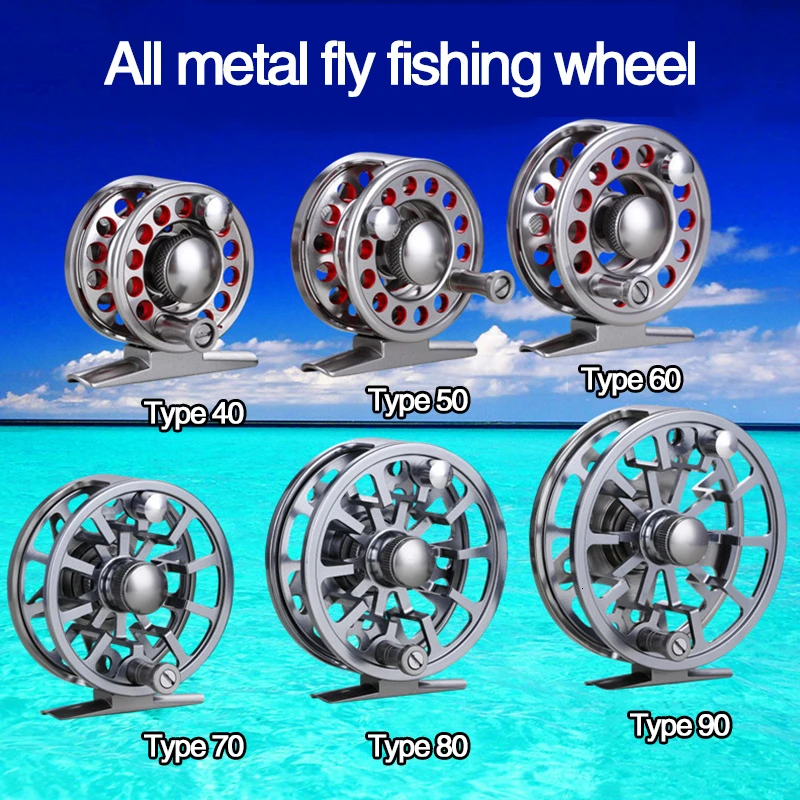 Металлическая катушка для ловли нахлыстом соленой воды Пресноводная Рыбалка с