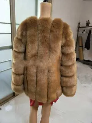 Beige Куртка, пальто, Зимняя женская, повседневная, элегантная, плюс размер, дизайнерская, теплая, модная, пушистый ворсистый, пальто из искусственного меха, высокое качество, новое поступление - Color: Beige