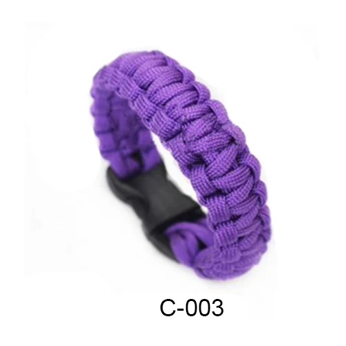 

Travel Outdoor Survival Rope Kit Braided Whistles Bracelet Camping Rope Fashion Wristband Escape Emergency Umbrella Rope