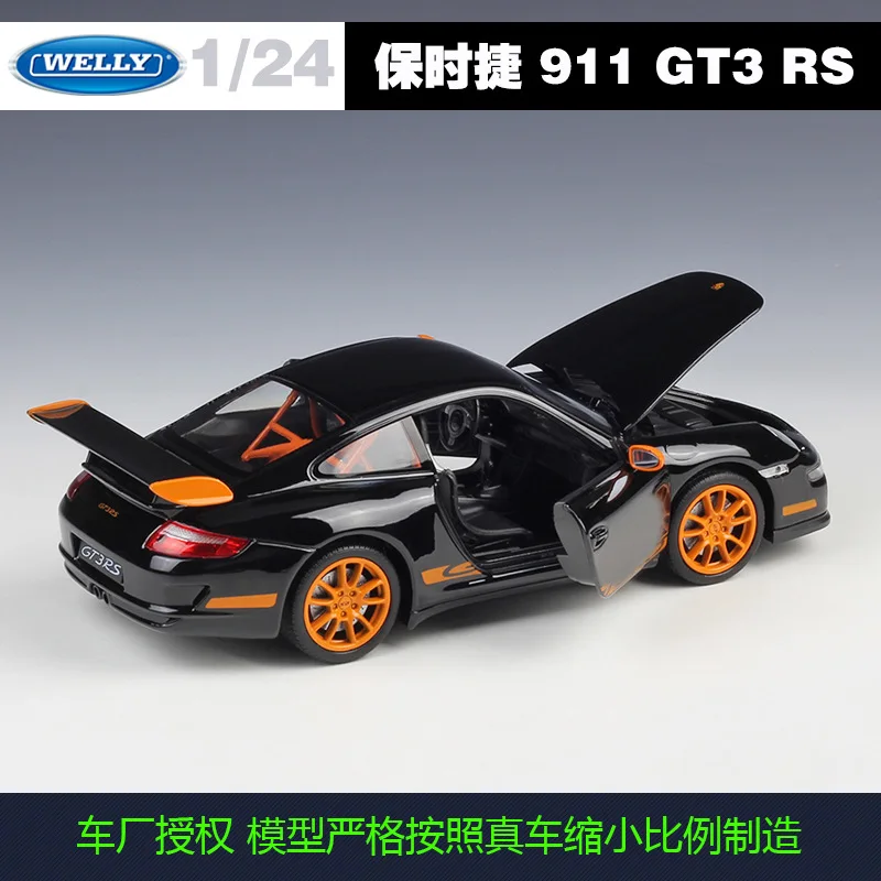 Модель автомобиля Welly 1:24 Porsche GT3 RS 997 из сплава игрушечные транспортные средства с