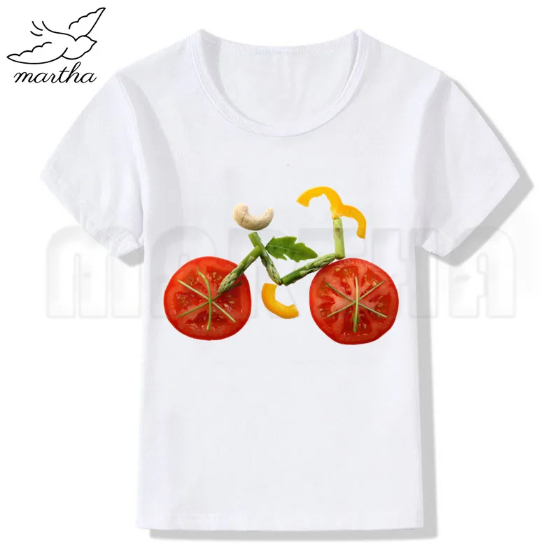 Летние Стильные Забавные милые топы для девочек с изображением фруктового