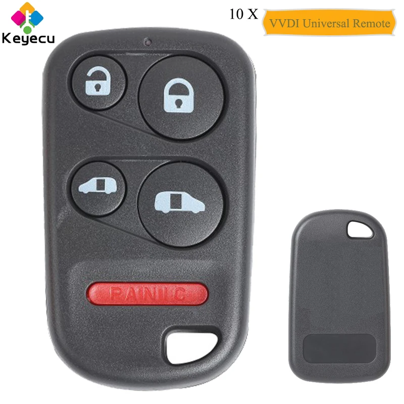 

KEYECU 10PCS XHORSE English Version for Honda Type Universal Remote Car Key - 4 1/ 4+1/ 5 Buttons - FOB for VVDI Key Tool VVDI2