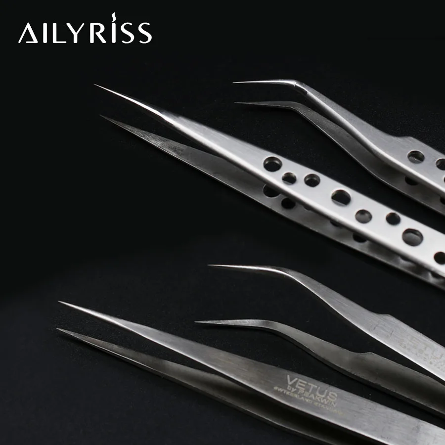 Антистатические высокоточные пинцеты из нержавеющей стали 1/2 шт. для