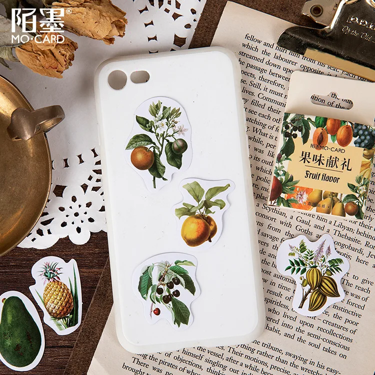 46 шт./корт. Канцелярские наклейки сделай сам с изображением фруктов планеты