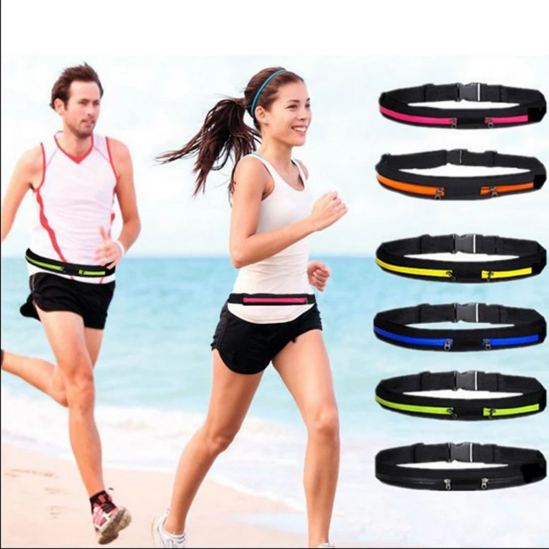 Поясная сумка с двумя карманами для телефона бега занятий спортом пешего туризма