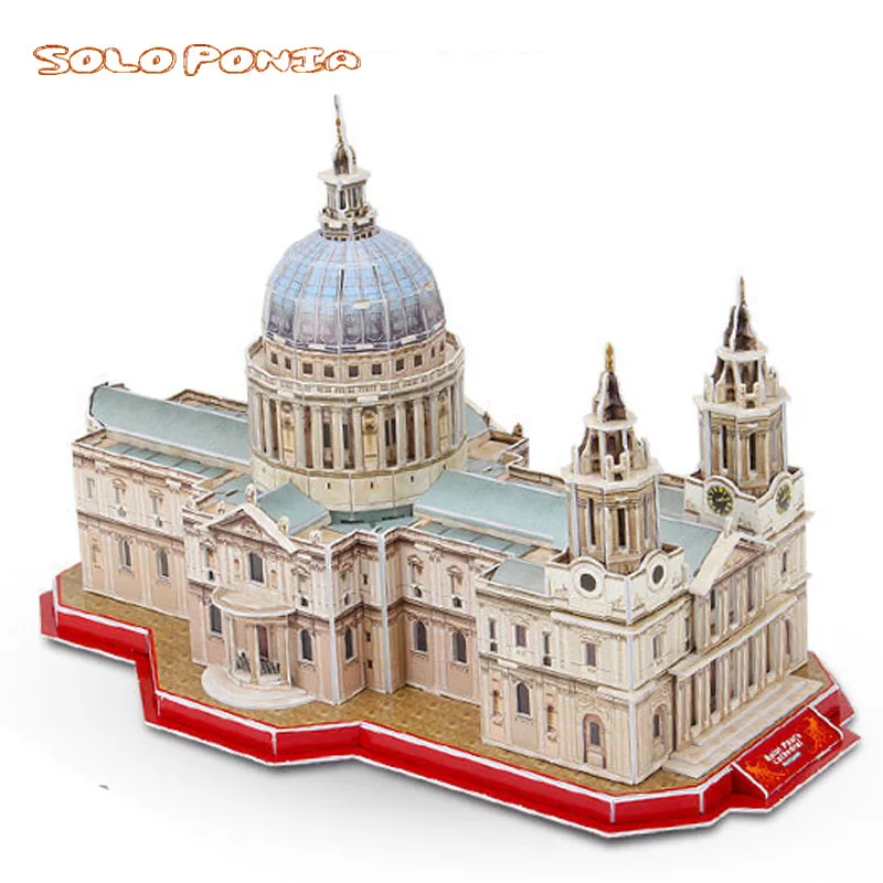 40.5 cm 3D Card Board Jigsaw Famous World Building ST. Paul's Cathedral Puzzle Construction Brick Model Paper | Игрушки и хобби