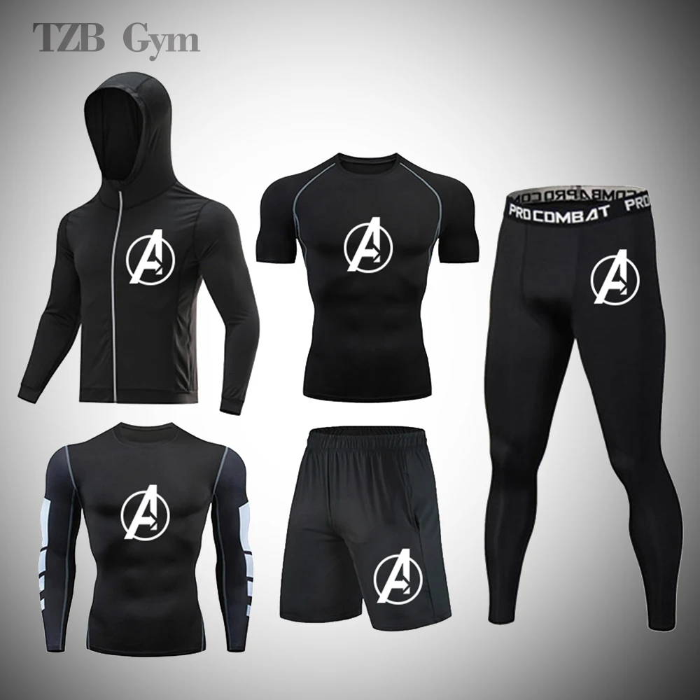 Классический мужской уличный тренировочный компрессионный эластичный