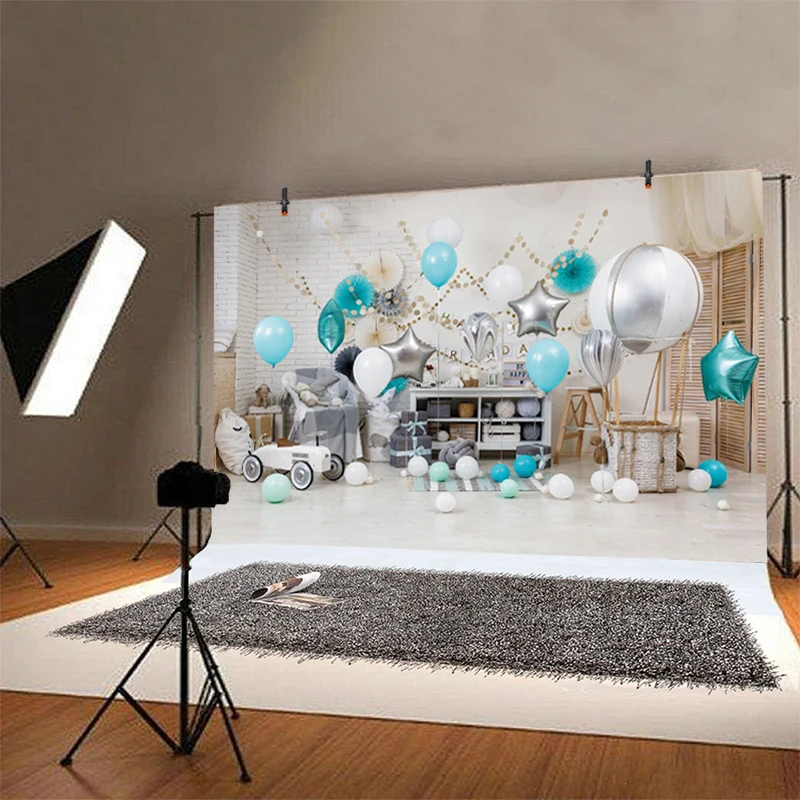 Детский фон для фотосъемки новорожденных вечерние ринка в честь Дня Рождения