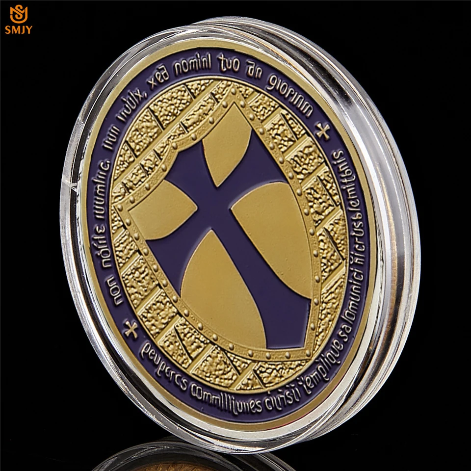 5 шт./лот пурпурный Паладин крестовый золотистый камень рыцарь темплар