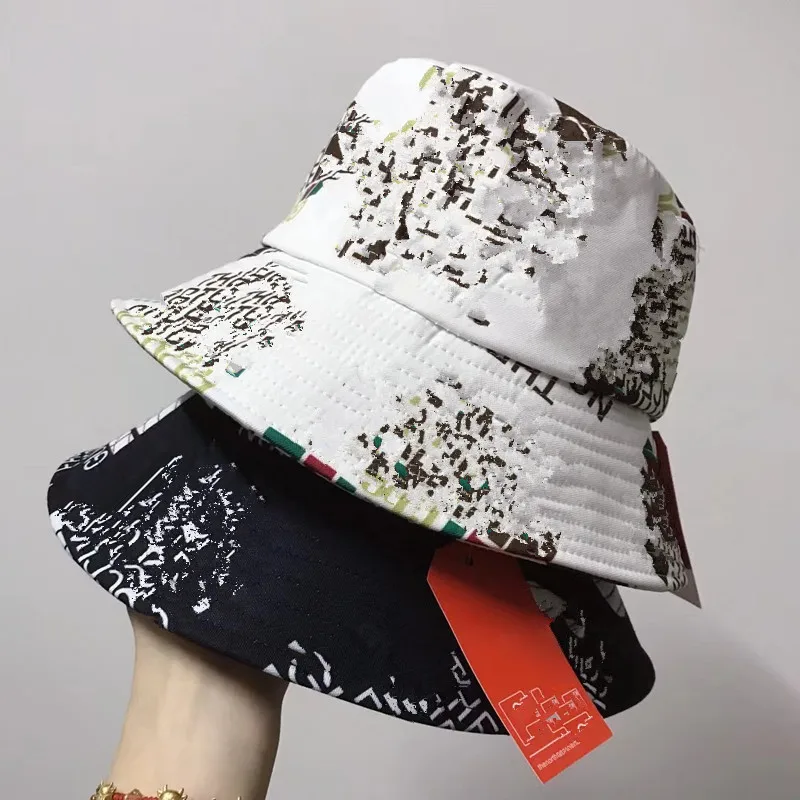 

Unisex Harajuku Bucket Hat Graffiti Letter Women Men Fishing Fisherman Hat Summer Outdoor Panama Hip Hop Cap