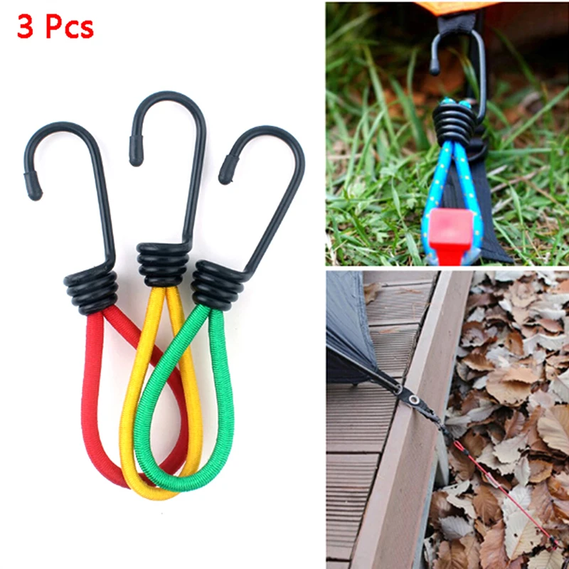 

New outdoor 3Pcs/set camping tent elastic rope buckle High elasticity fixed straps camping tent accessories