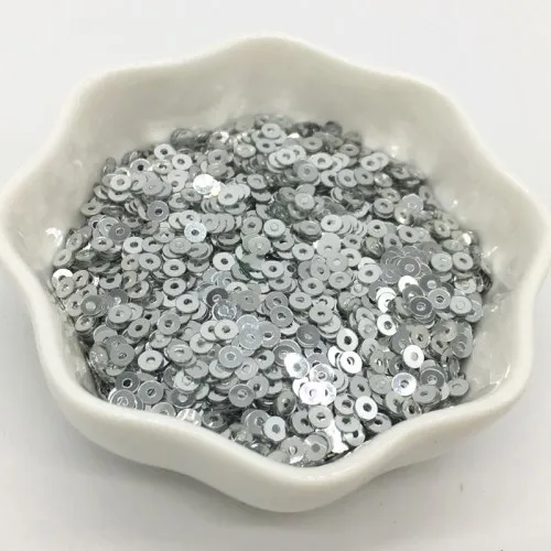 3mm Flat Silver Блестки 3-30 мм Серебряные Блестящие Блестки плоские круглые чашки пвх свободные Блестки блестка DIY ремесло шитье Женская одежда Аксессуары 20 г - Цвет: 3mm Flat Silver