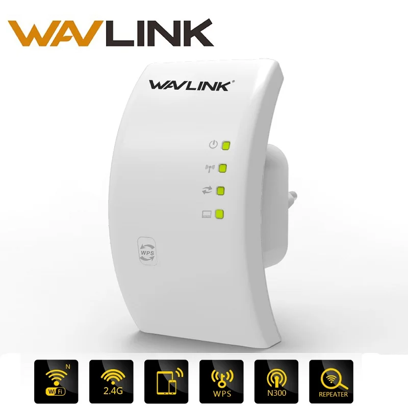 Беспроводной Wi Fi репитер Wavlink 300 Мбит/с 802.11b/G/N 2 4G|Беспроводные роутеры| |