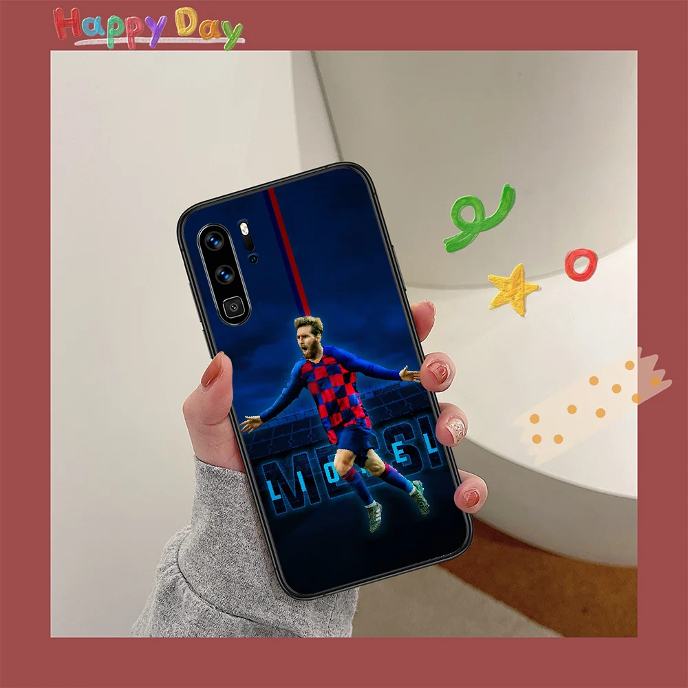 

Lionel Messi Football Phone Case For HUAWEI P 9 10 20 30 40 Lite smart Pro Z 2019 Nova 5T 6 7 i black Etui Tpu Cell 3D Bumper