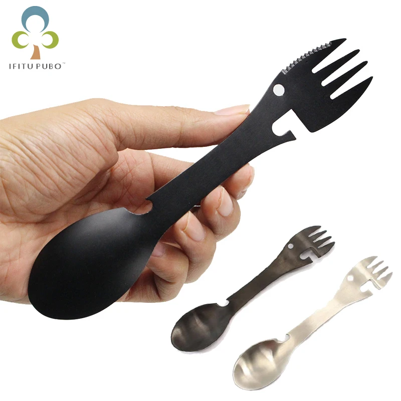 Столовая посуда ложка многофункциональный инструмент консервный нож столовые