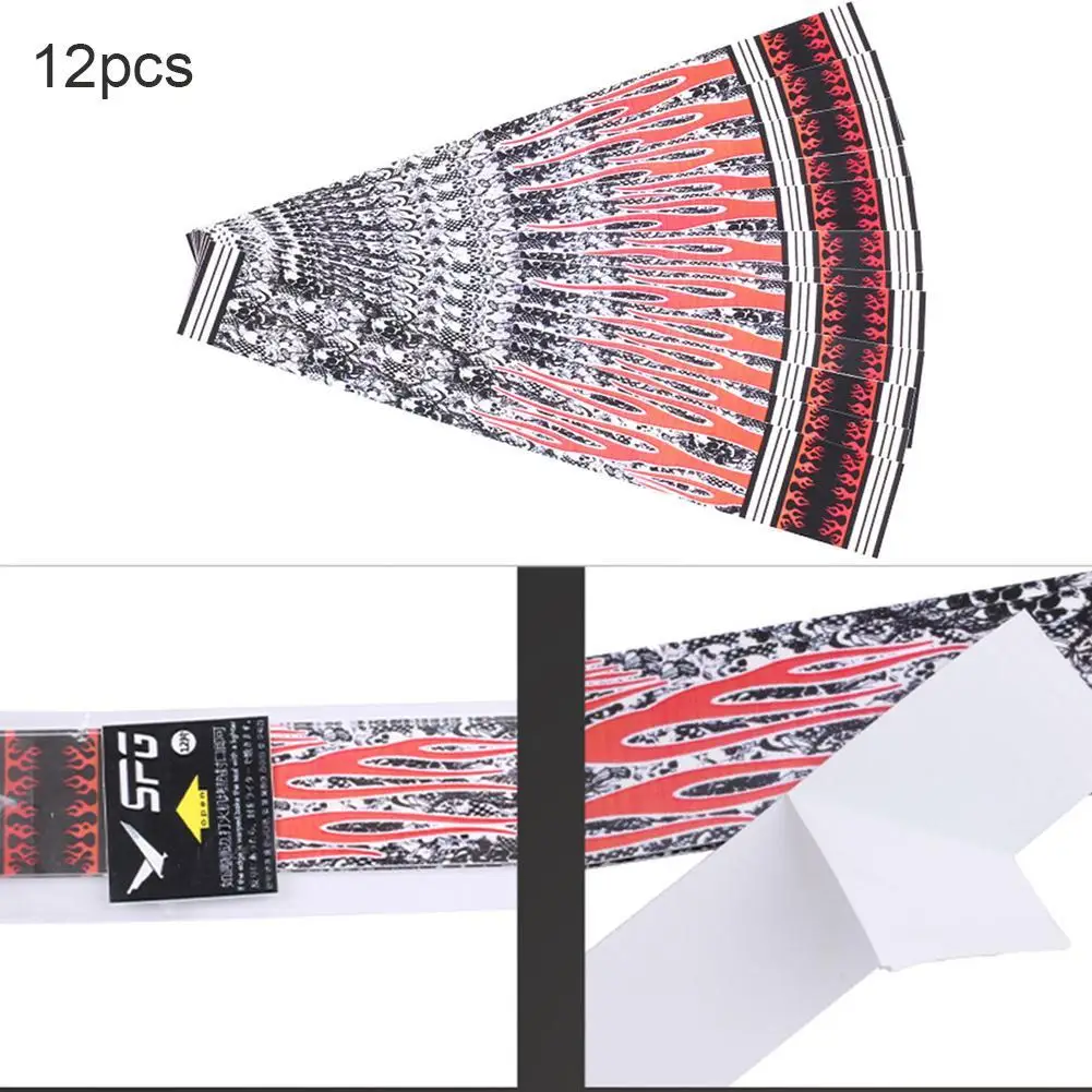 

12pcs arrow shaft sticker outdoor waterproof sticker DIY archery comes with adhesive arrow shaft package sticker