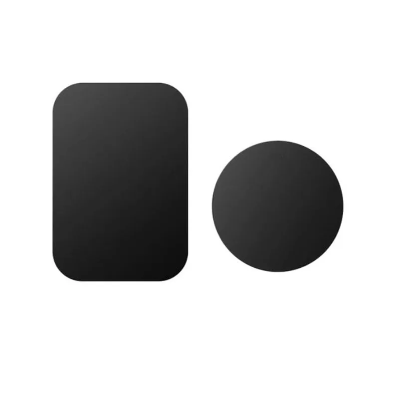 1Round1Rectangle Универсальный магнитный держатель аксессуары Запасные детали для замены металлического пластина магнитный автомобильный держатель для телефона на магните с металлической пластиной из тостолистой стали с клейкой лентой 3M - Цвет: 1Round1Rectangle