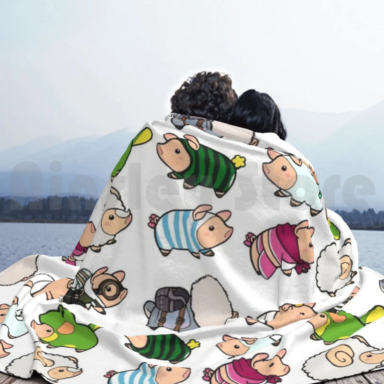 Одеяло для дивана кровати путешествий кошки монстр Хань монхун Mhw